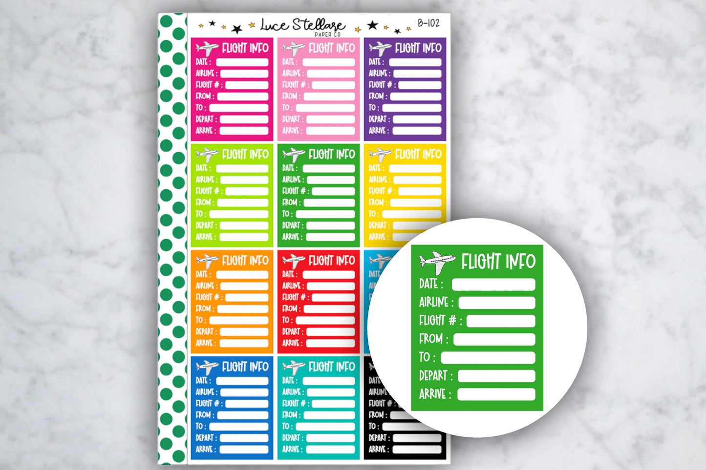 Flight Tracker Stickers / B-102