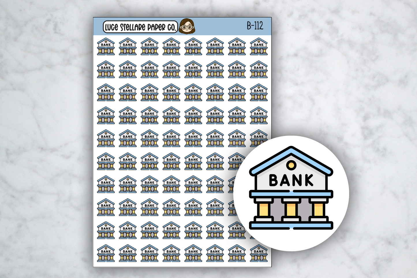 Bank Icon Stickers / B-112