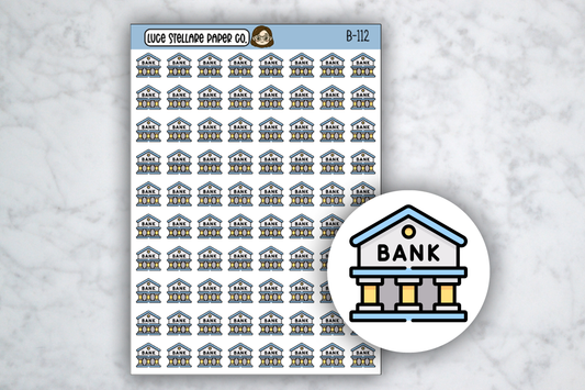 Bank Icon Stickers / B-112