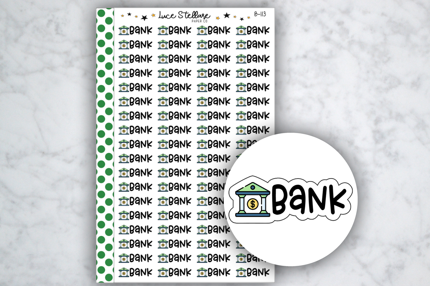 Bank Planner Stickers / B-113
