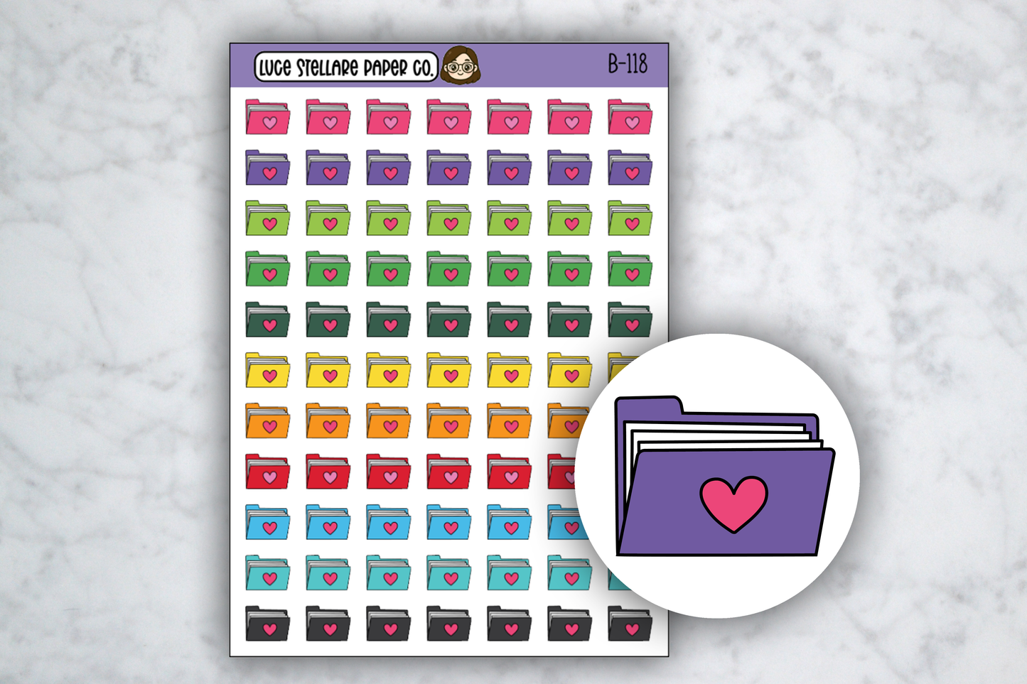 File Folder Planner Stickers / B-118