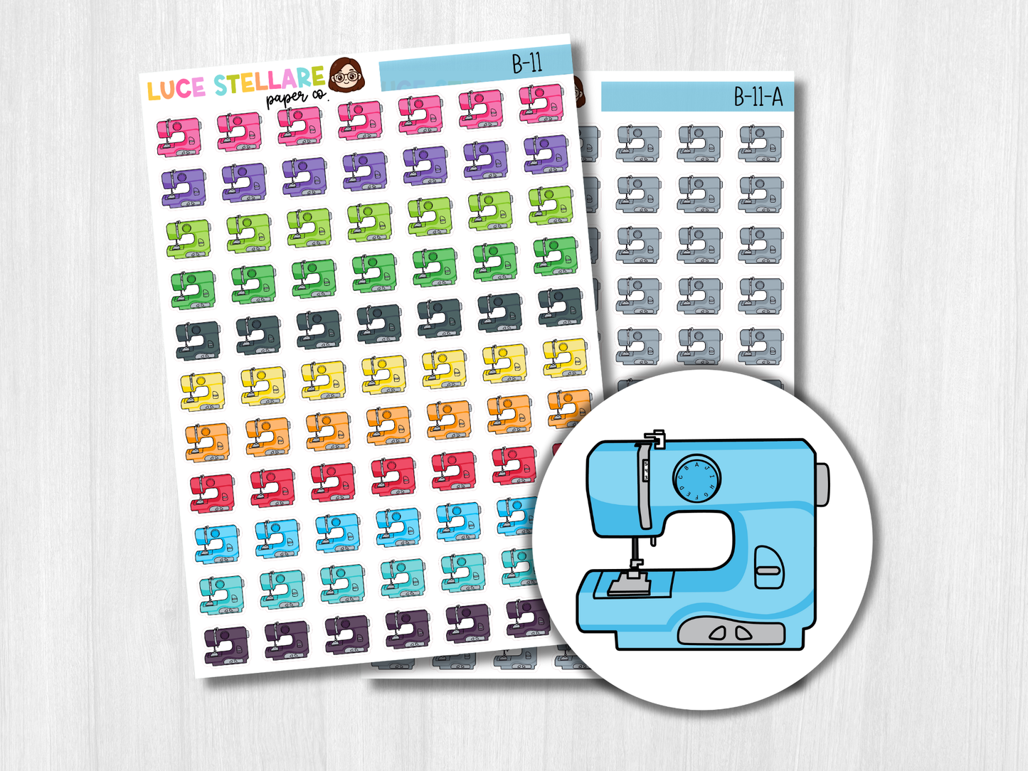 Sewing Machine Stickers / B-11