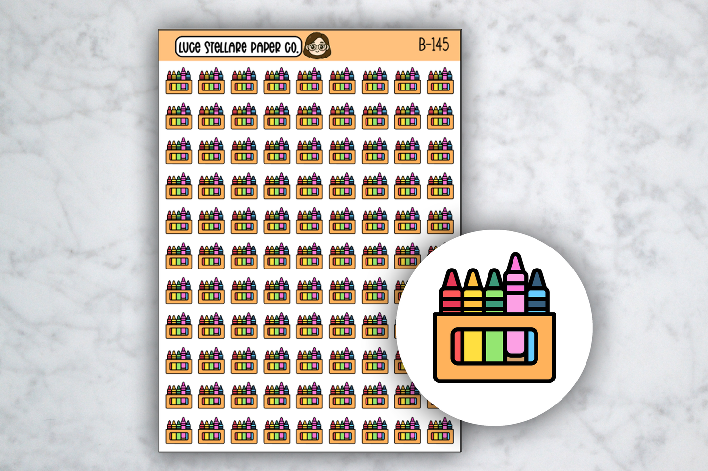 Crayon Box Icon Stickers / B-145