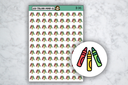 Crayons Icon Stickers / B-146