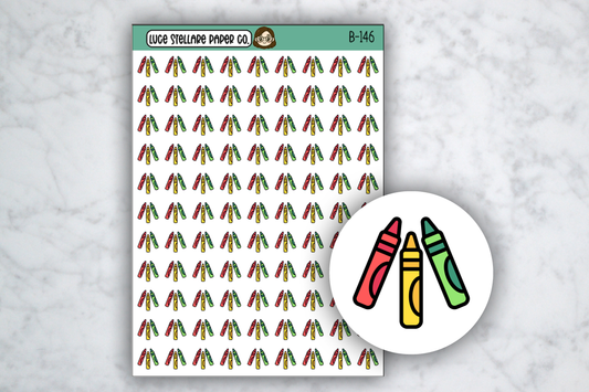 Crayons Icon Stickers / B-146