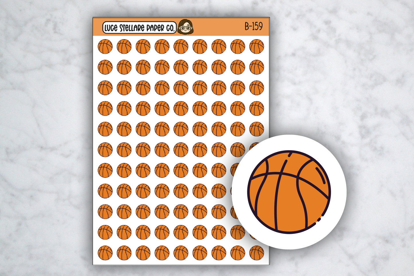 Basketball Icon Stickers / B-159