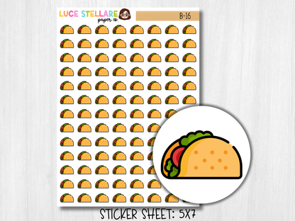 Taco Planner Stickers / B-16