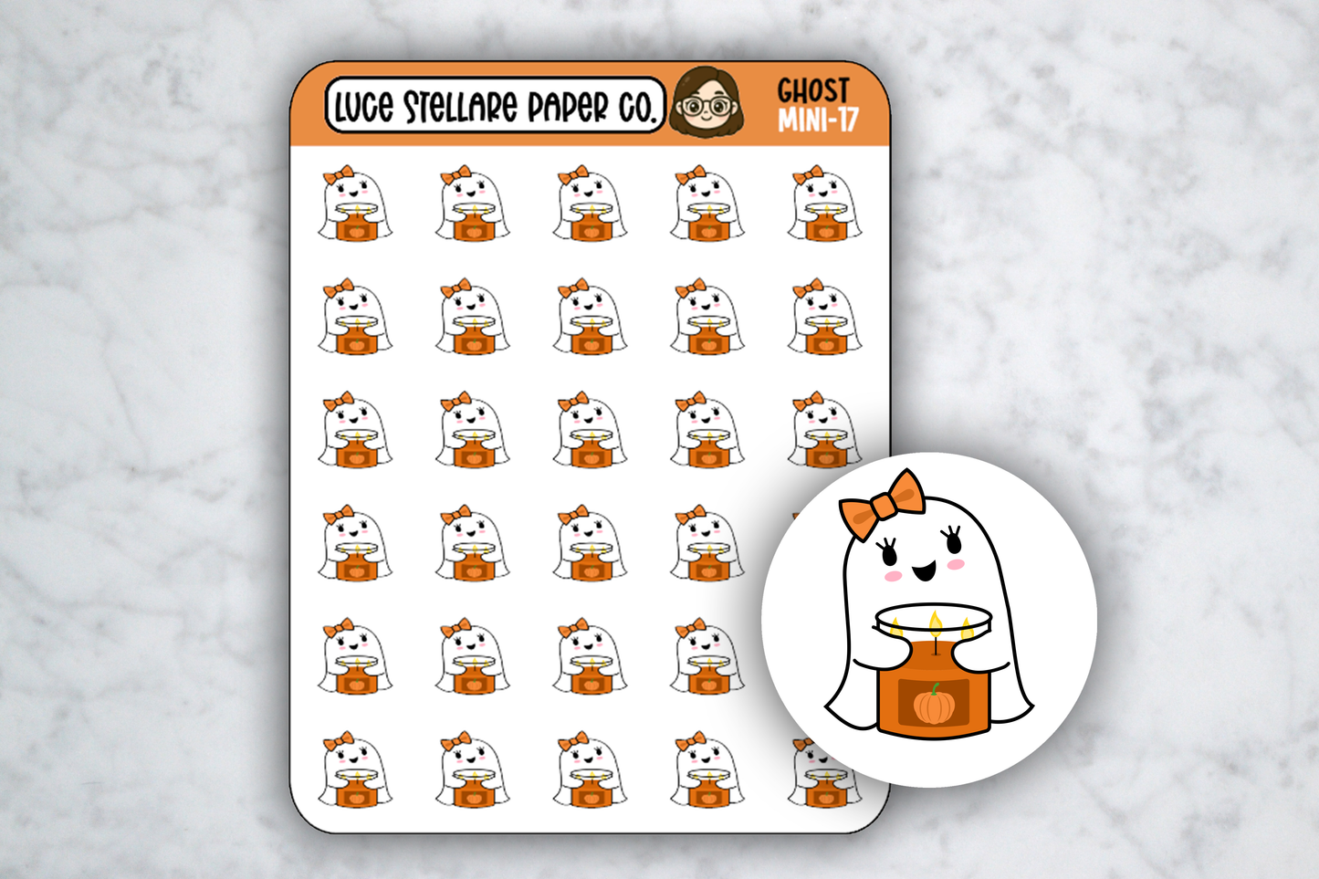 Fall Ghost Sticker Sheet / M-17