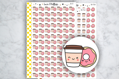 Coffee and Donuts Stickers / B-17