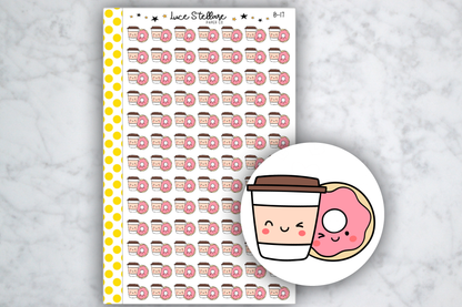 Coffee and Donuts Stickers / B-17