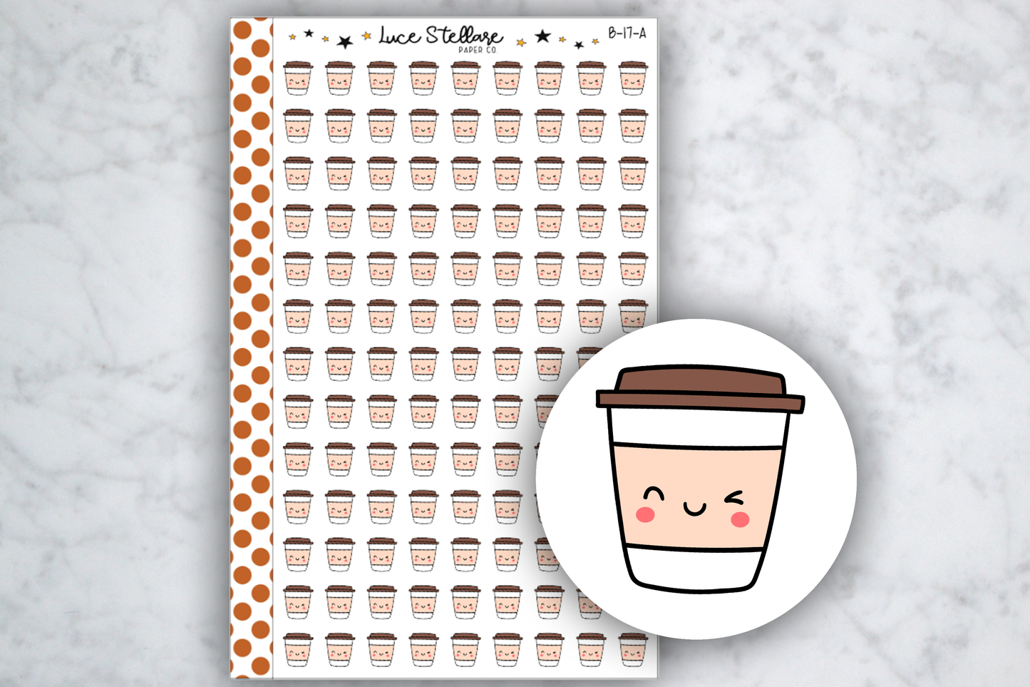 Coffee and Donuts Stickers / B-17