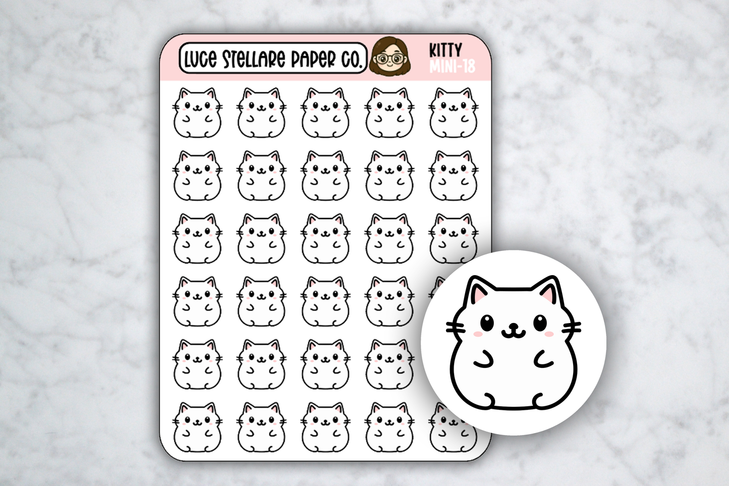 Cat Icon Stickers / M-18