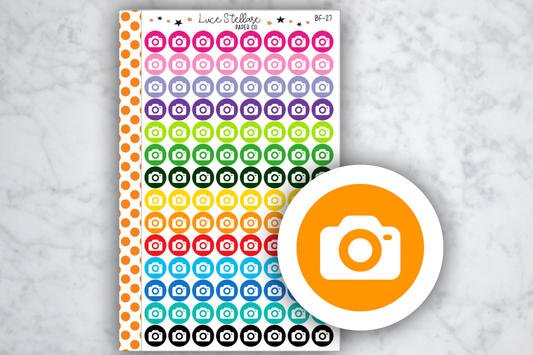 Camera Dots Planner Stickers / BF-27