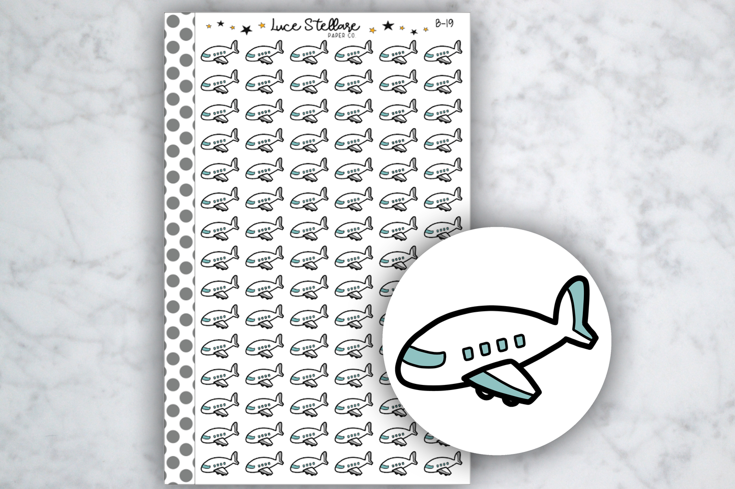 Airplane Planner Stickers / B-19