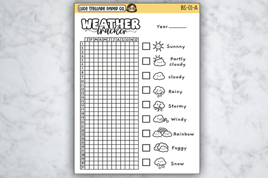 Weather Tracker Full Page Stickers / BS-01