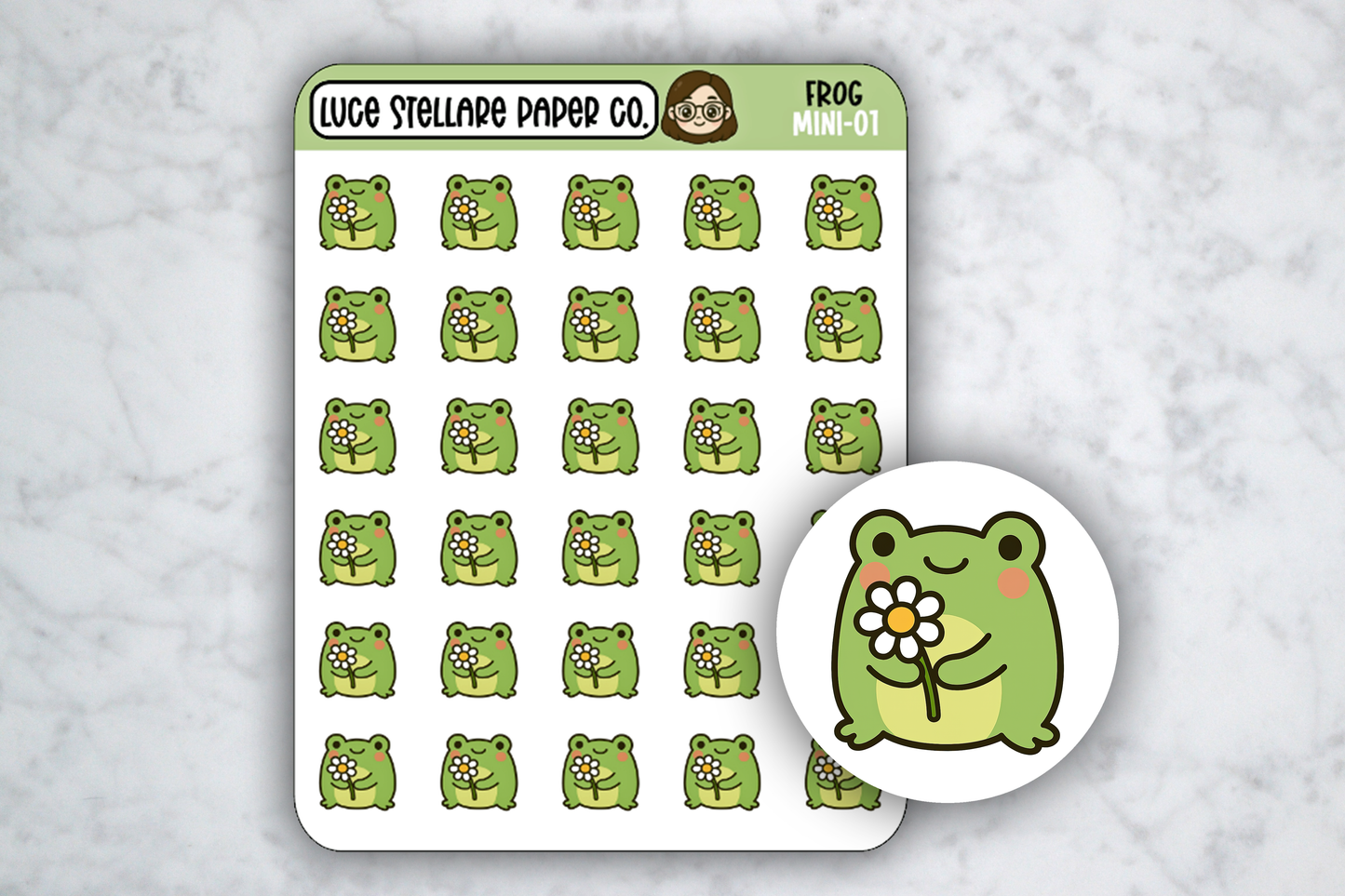 Frog Sticker Sheet / M-01