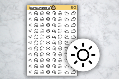Weather Icon Stickers / BL-01