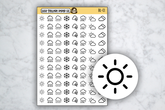 Weather Icon Stickers / BL-01