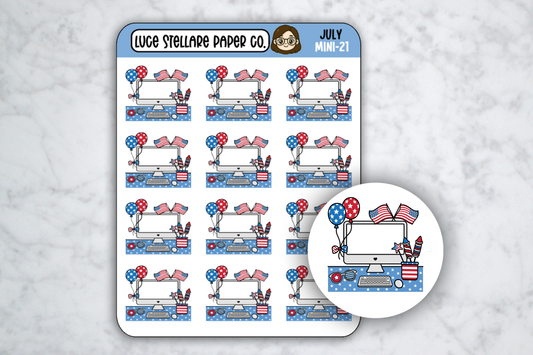 4th Of July Computer  Stickers / M-21