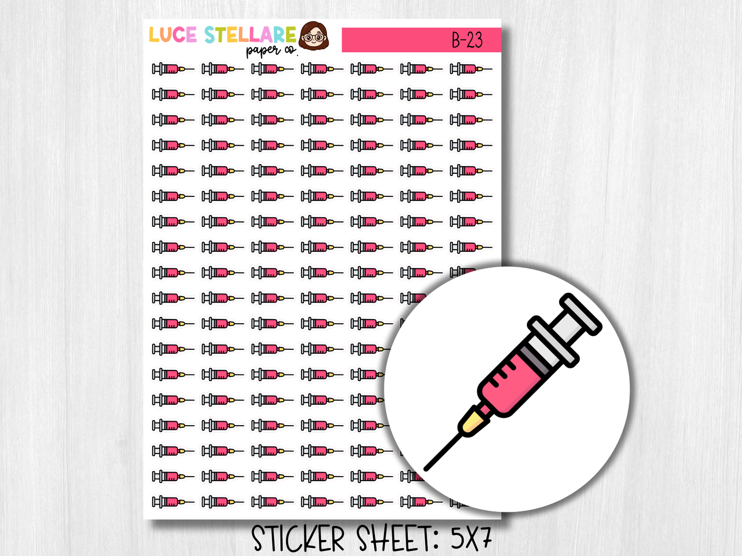 Syringe Icon Stickers / B-23