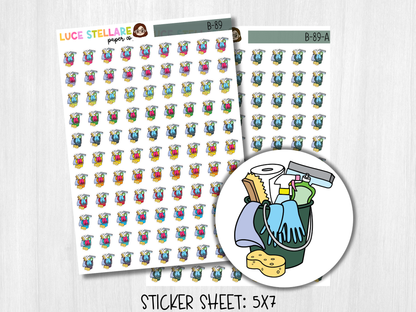 Cleaning Bucket Planner Stickers / B-89