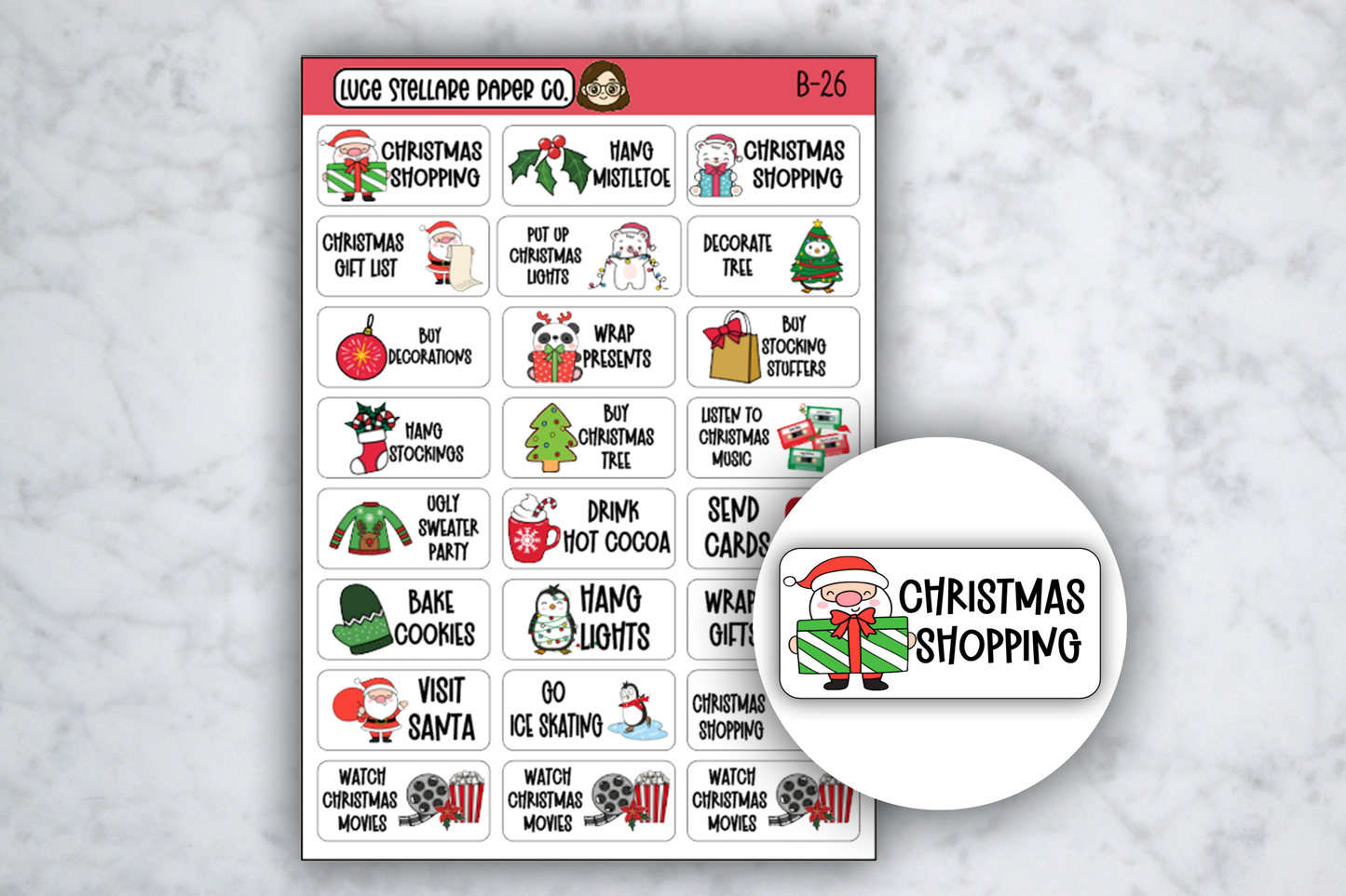 Christmas Planning Stickers / B-26