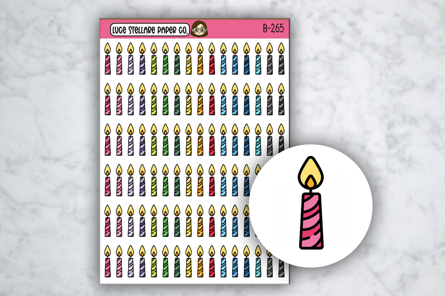 Birthday Candles Stickers / B-265