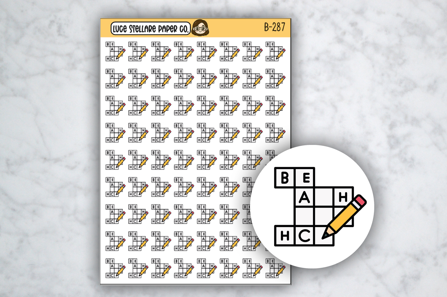 Crossword Planner Stickers /B-287