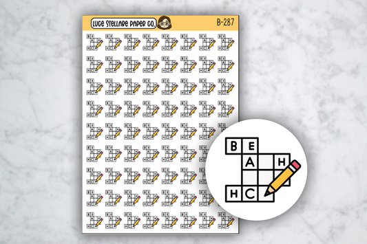 Crossword Planner Stickers /B-287