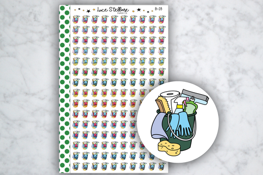 Cleaning Bucket Icon Stickers / B-28