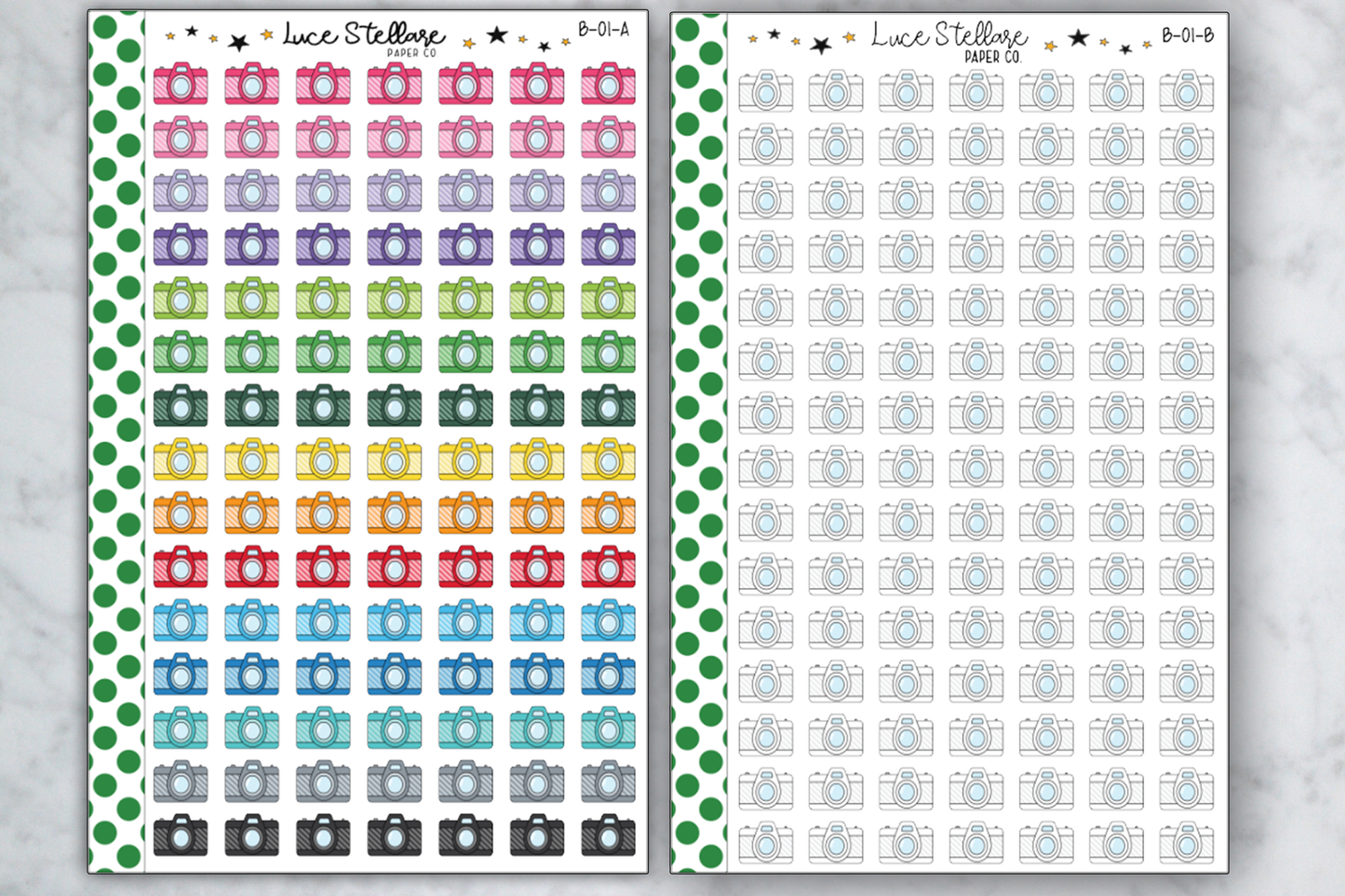 Camera Planner Stickers / B-01