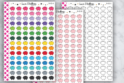 Piggy Bank Planner Stickers B-02