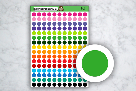 Tiny Dots Planner Stickers / B-31