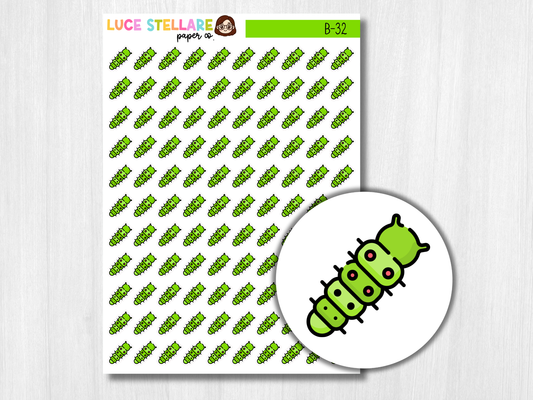 Caterpillar Icon Stickers / B-32