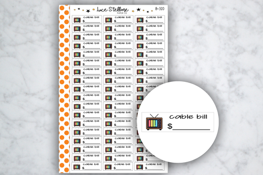 Cable Bill Due Stickers / B-320