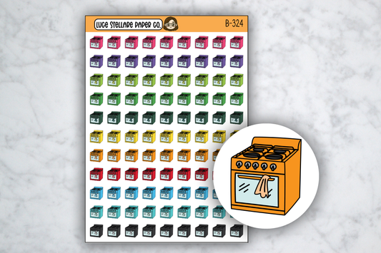 Stove Icon Stickers / B-324