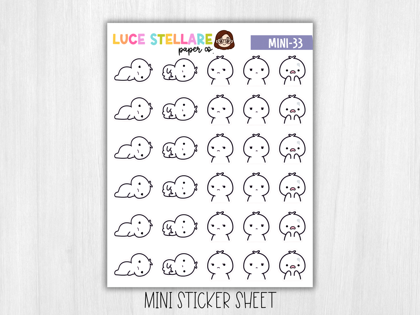 Emotions Sticker Sheet / M-33