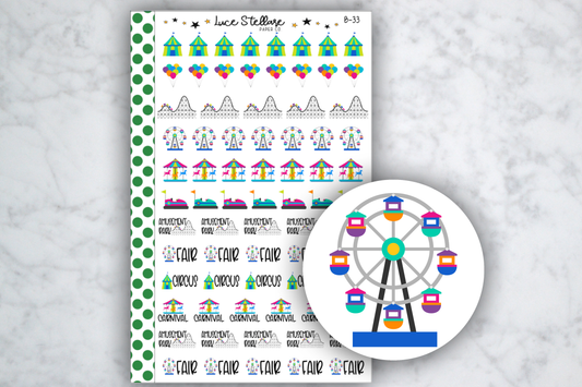 Amusement Park Stickers / B-33