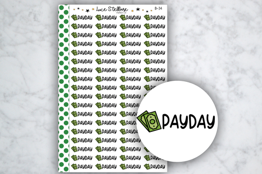 Payday Reminder Stickers / B-34