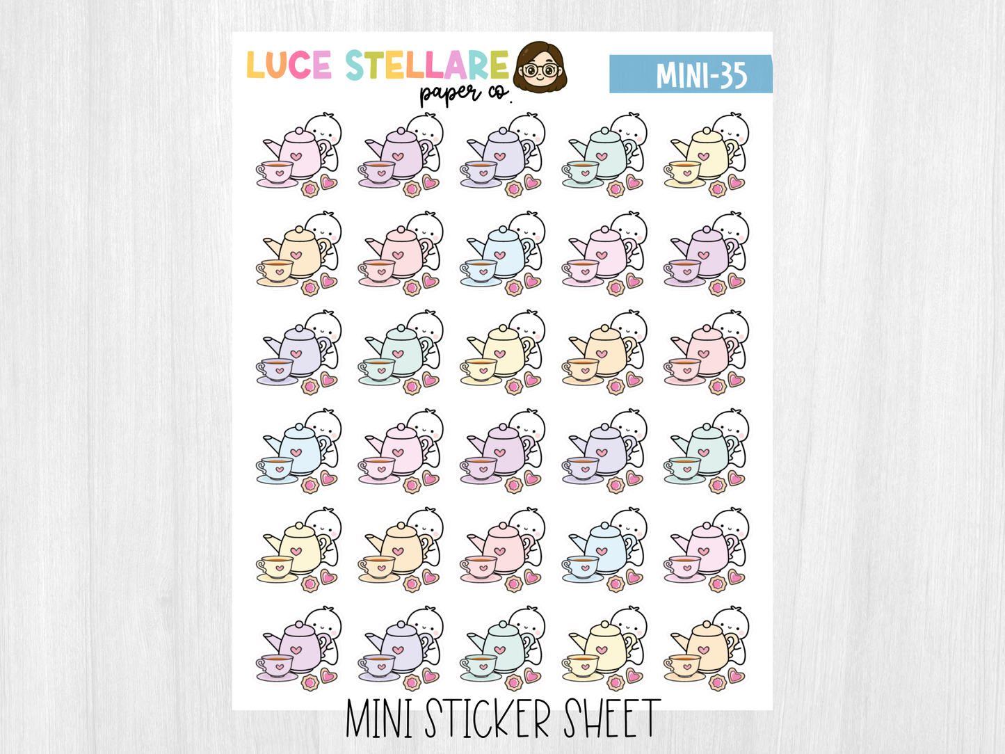 Tea Time Sticker Sheet / M-35