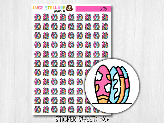 Surf Board Icon Stickers / B-35