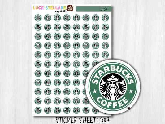 Coffee Icon Stickers / B-37