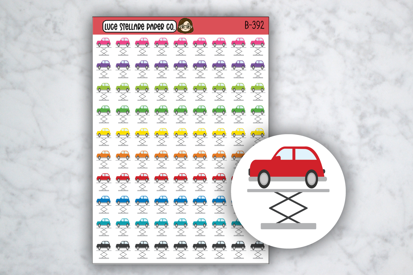 Car Repair Stickers /  B-392