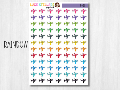 Airplane Icon Stickers / B-01