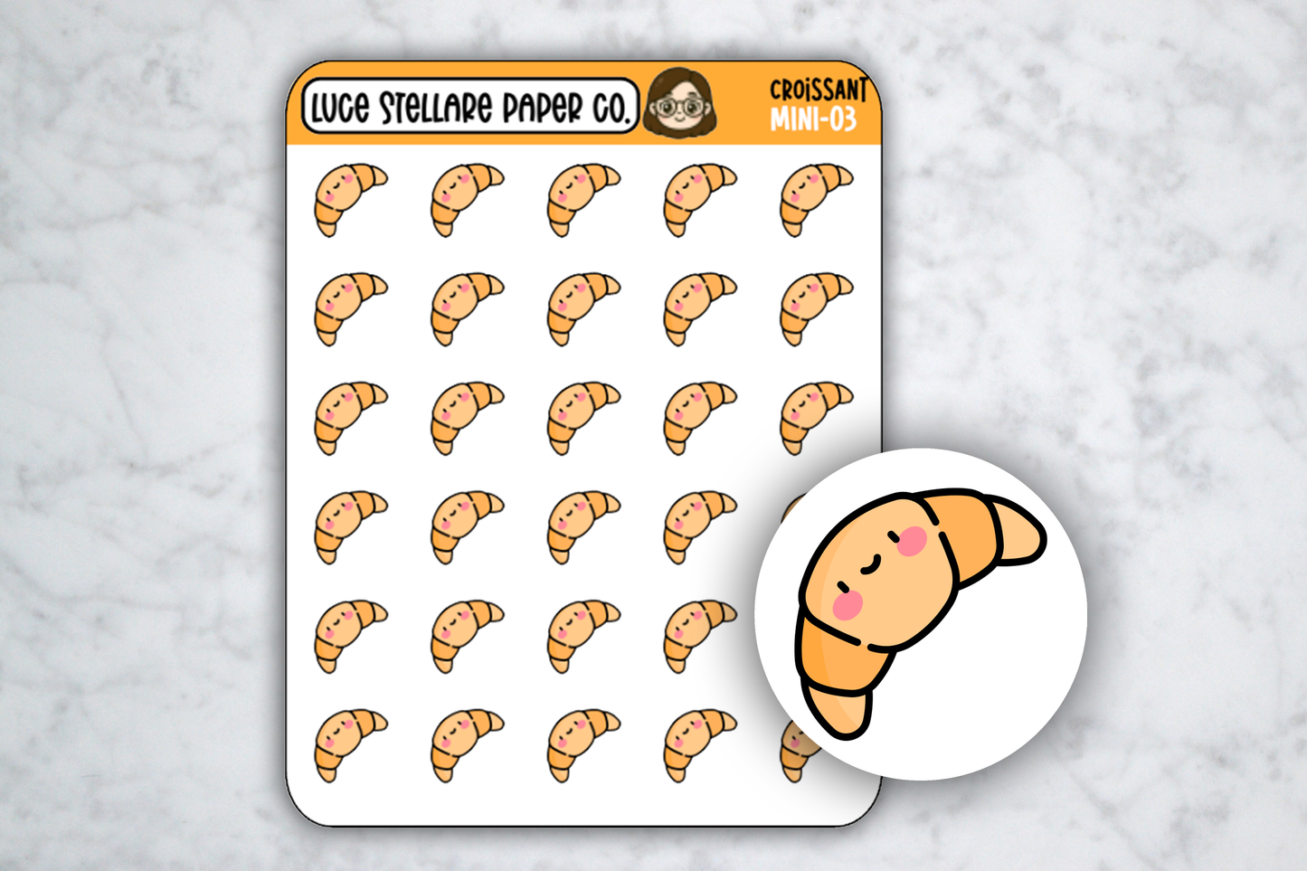 Croissant Sticker Sheet / M-03