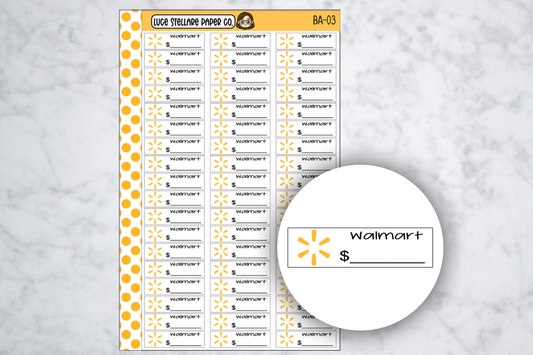 Walmart Bill Due Stickers / BA-03