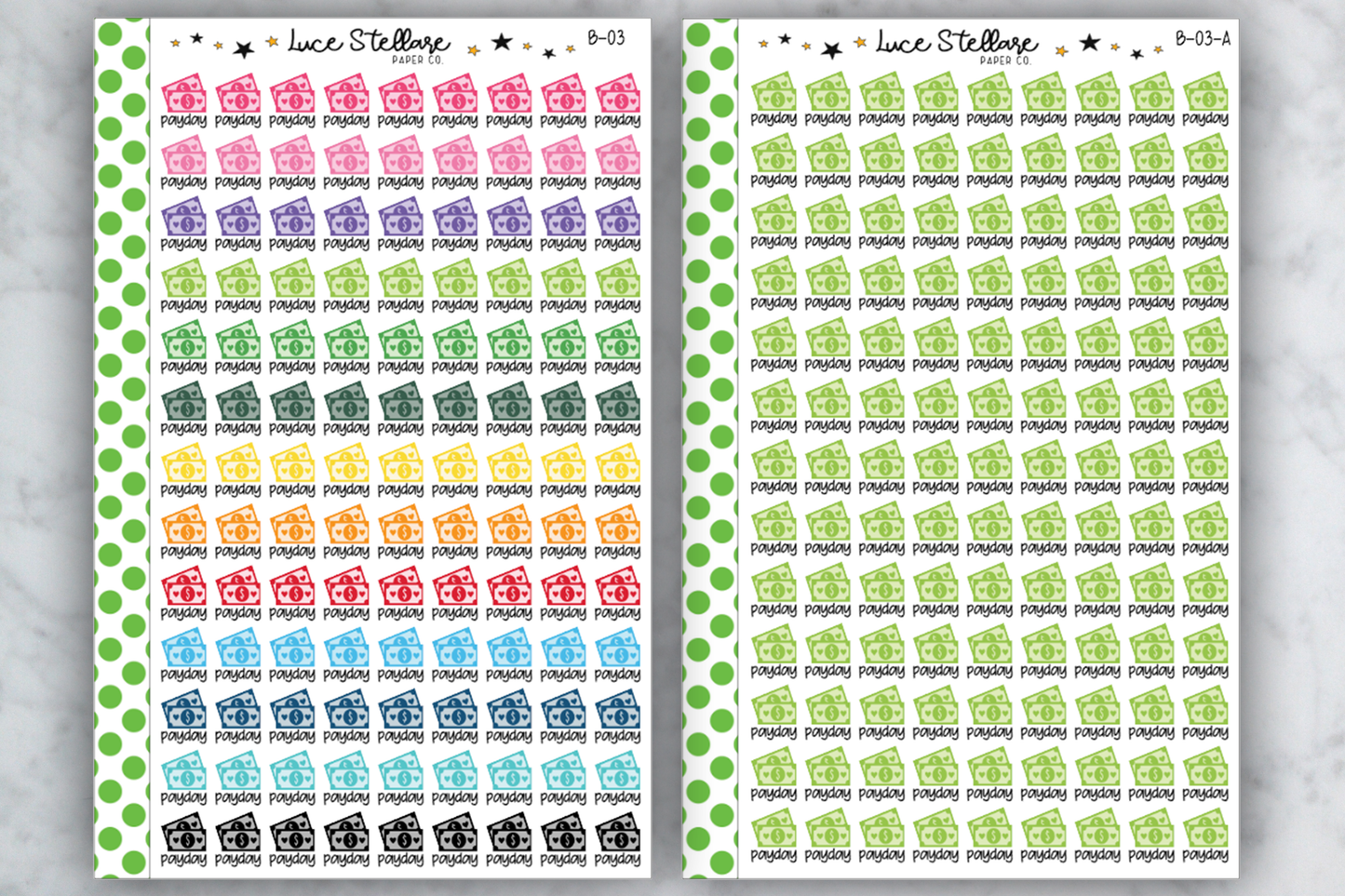 Payday Planner Stickers /B-03