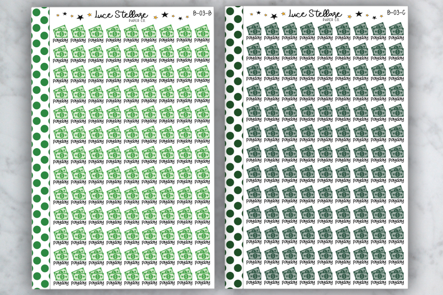 Payday Planner Stickers /B-03