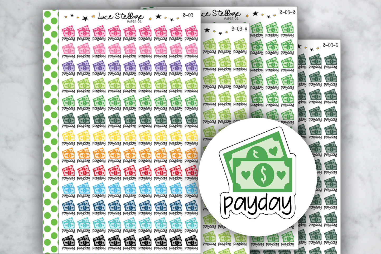 Payday Planner Stickers /B-03