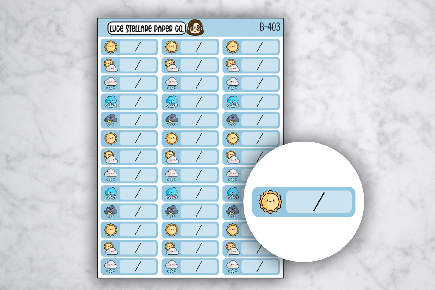 Weather Tracker Stickers / B-403
